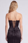 Black Strapless Mermaid Evening Dress
