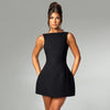 Slim-fitting Backless Sleeveless Short Dress