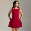 Slim-fitting Backless Sleeveless Short Dress